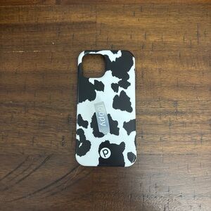 Loopy Case Black & White Cow Print Phone Case with Loop Strap - Apple iPhone 12